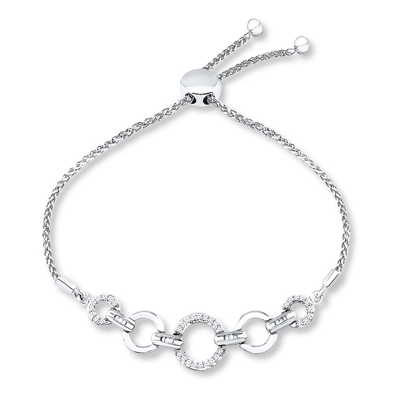 Previously Owned Bolo Bracelet 1/3 ct tw Diamonds 10K White Gold