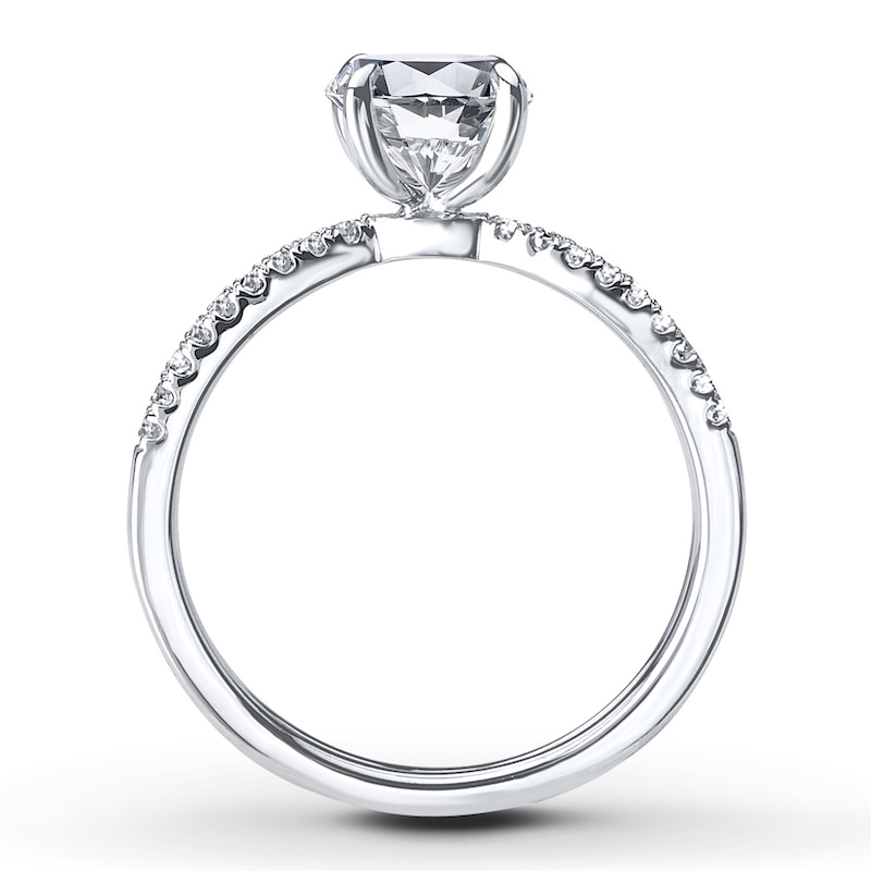 Main Image 2 of Previously Owned Diamond Ring Setting 1/6 carat tw Round 14K White Gold