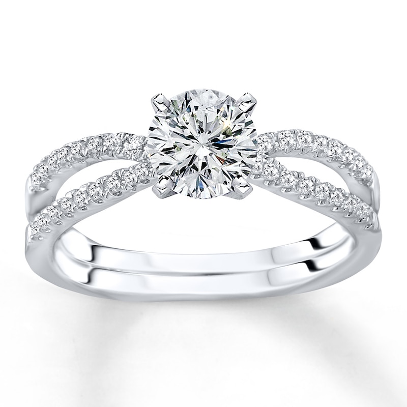 Main Image 3 of Previously Owned Diamond Ring Setting 1/6 carat tw Round 14K White Gold