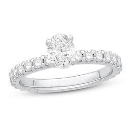 Previously Owned Diamond Engagement Ring 1-3/8 ct tw Oval/Round 14K White Gold