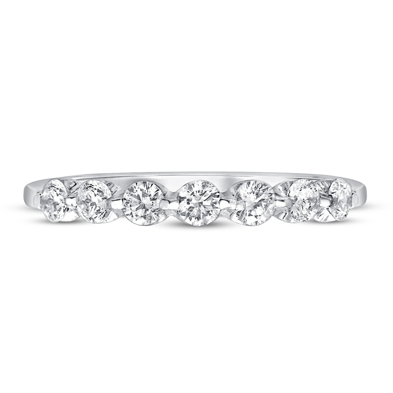 Main Image 3 of Previously Owned Diamond Anniversary Ring 1/2 ct tw Round 14K White Gold