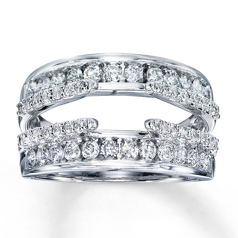 Main Image 1 of Previously Owned Diamond Enhancer Ring 1 ct tw Round-cut 14K White Gold