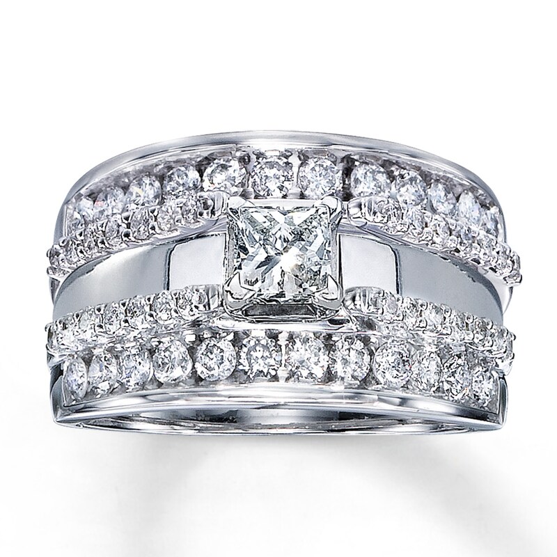 Main Image 2 of Previously Owned Diamond Enhancer Ring 1 ct tw Round-cut 14K White Gold