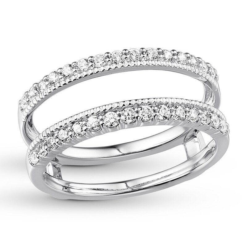 Main Image 4 of Previously Owned Diamond Enhancer Ring 1/2 carat tw Round 14K White Gold