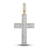 Thumbnail Image 1 of Previously Owned Men's Diamond Charm 2 ct tw Round/Baguette 10K Yellow Gold/Rhodium