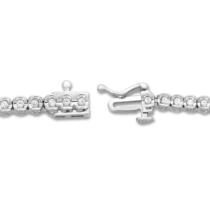 Main Image 3 of Previously Owned Diamond Bracelet 1 ct tw Round 14K White Gold