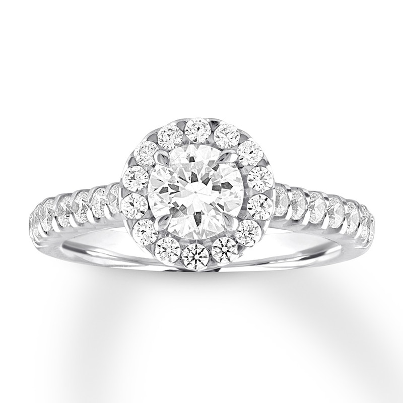 Main Image 1 of Previously Owned Diamond Engagement Ring 1 carat tw Round 14K White Gold