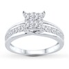 Thumbnail Image 1 of Previously Owned Diamond Engagement Ring 1-1/2 ct tw Princess-cut 14K White Gold