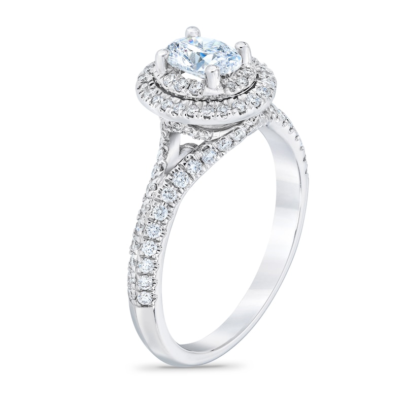 Main Image 2 of Previously Owned Royal Asscher Danica Diamond Engagement Ring 1 ct tw Oval 14K White Gold