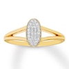 Thumbnail Image 1 of Previously Owned Diamond Signet Ring 1/8 ct tw Round 10K Yellow Gold