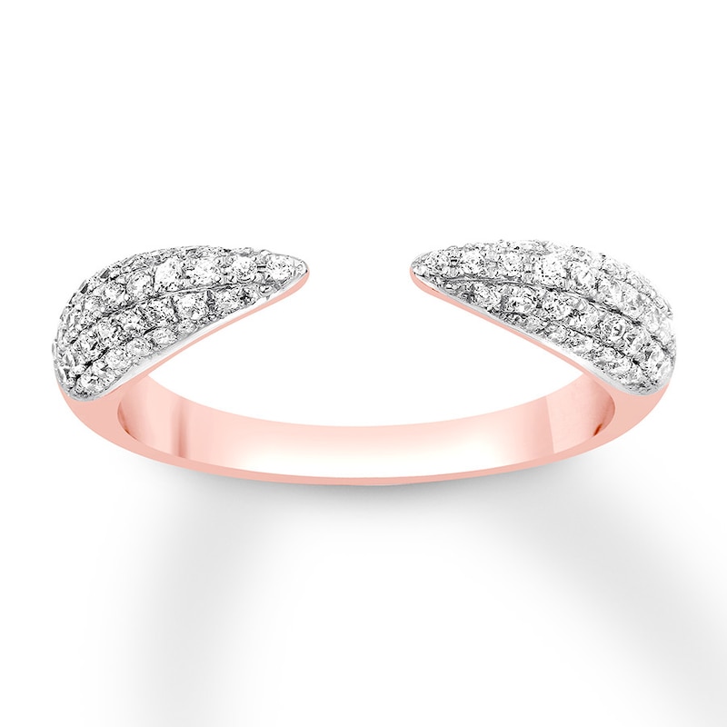 Main Image 1 of Previously Owned Diamond Anniversary Ring 3/8 carat tw Round 10K Rose Gold