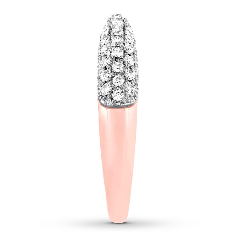 Main Image 3 of Previously Owned Diamond Anniversary Ring 3/8 carat tw Round 10K Rose Gold