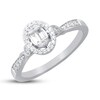 Thumbnail Image 4 of Previously Owned Diamond Ring 1/4 ct tw Round/Baguette 10K White Gold