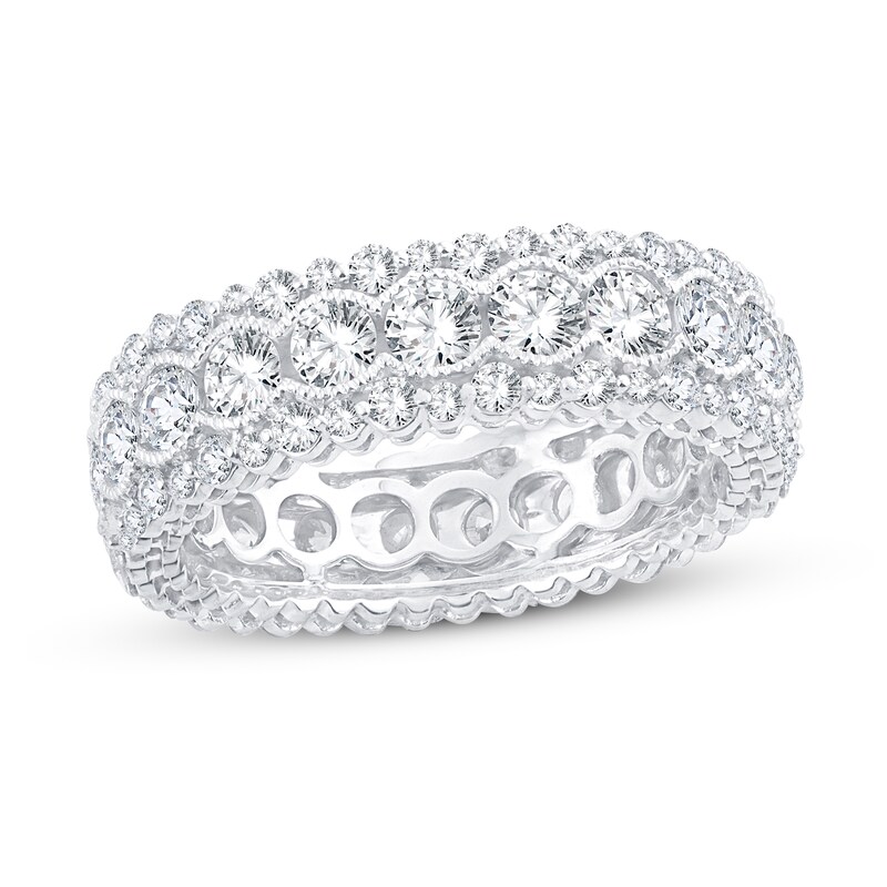 Main Image 1 of Previously Owned Diamond Eternity Band 3 ct tw Round 14K White Gold