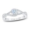 Thumbnail Image 1 of Previously Owned THE LEO First Light Diamond Ring 1/2 ct tw Round 14K White Gold