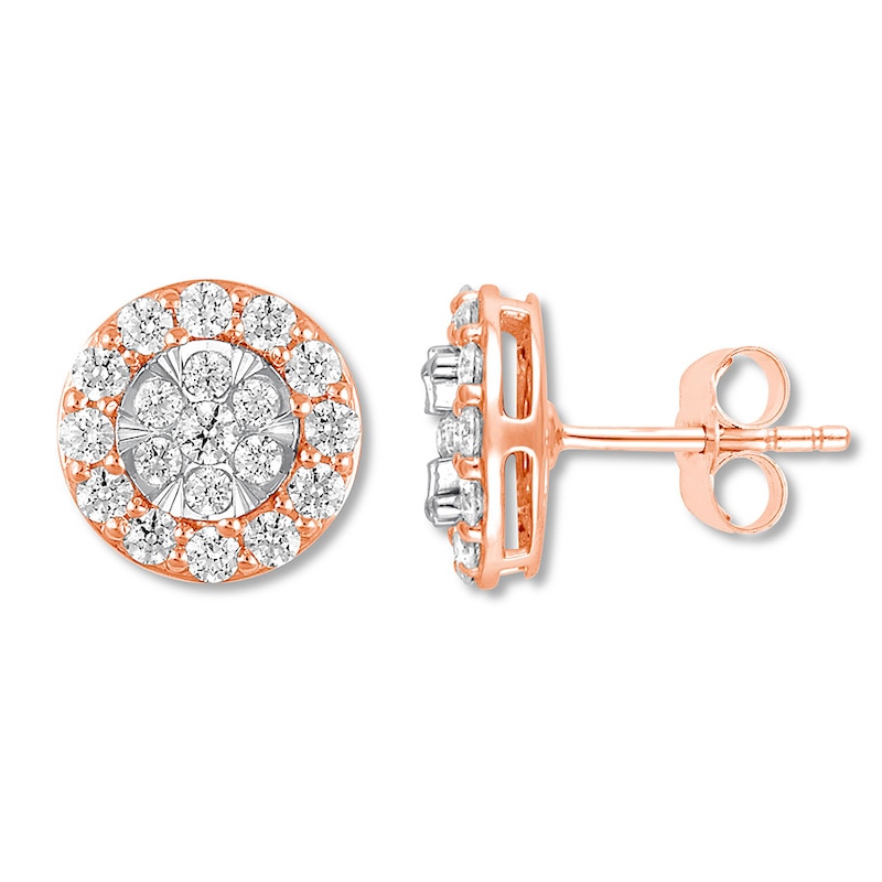 Main Image 1 of Previously Owned Diamond Editions Earrings 1 ct tw 14K Two-tone Gold