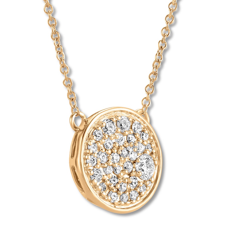 Main Image 3 of Previously Owned House of Virtruve Necklace 1/3 ct tw Diamonds 14K Yellow Gold