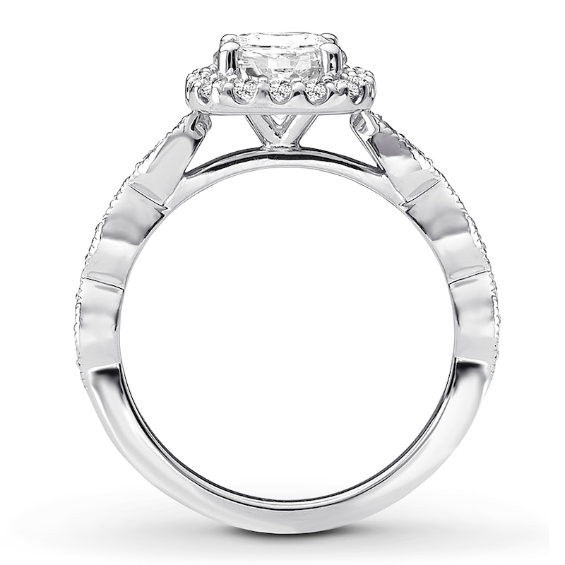 Main Image 2 of Previously Owned Diamond Engagement Ring Setting 3/8 ct tw Round 14K White Gold