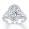 Thumbnail Image 3 of Previously Owned Diamond Ring Setting 3/4 carat tw Round 14K White Gold