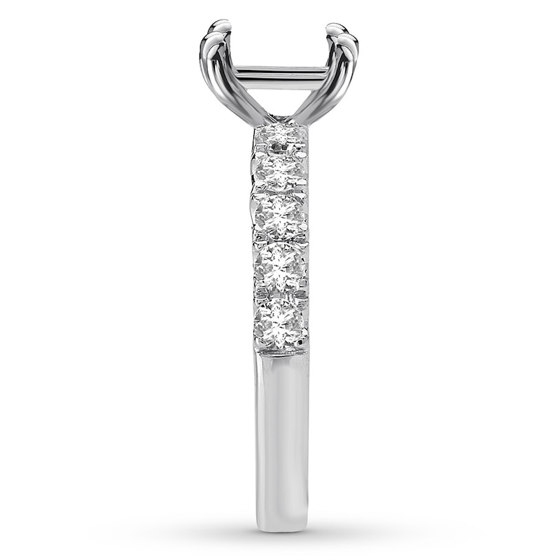 Main Image 3 of Previously Owned Diamond Ring Setting 5/8 carat tw Round 14K White Gold