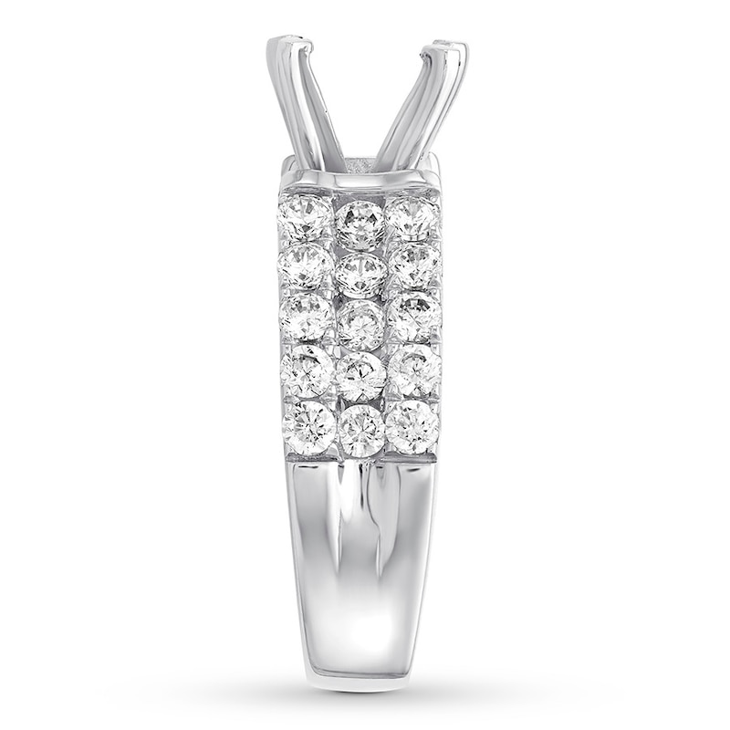 Main Image 3 of Previously Owned Diamond Engagement Ring Setting 1-3/4 ct tw Round 18K White Gold