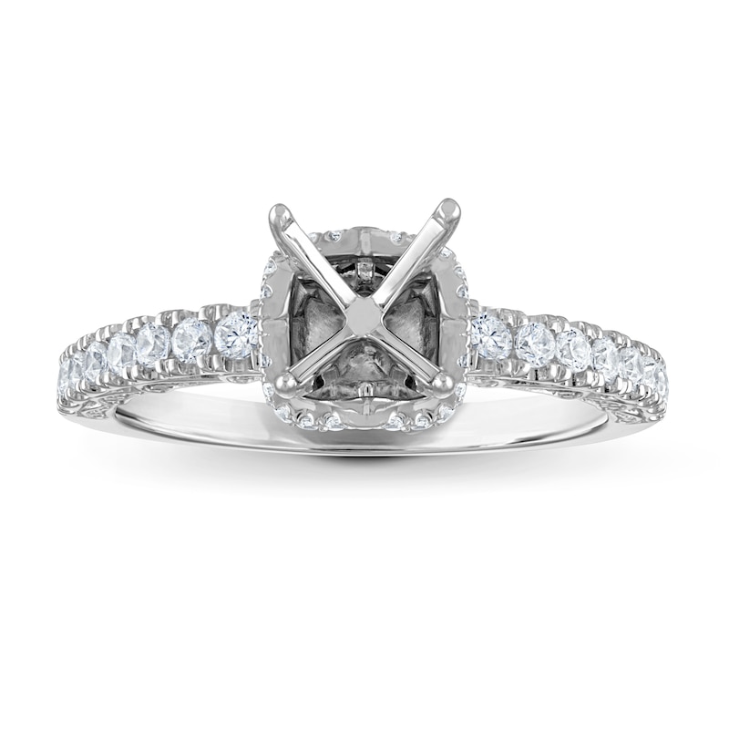 Main Image 1 of Previously Owned Vera Wang WISH Diamond Engagement Ring Setting 3/8 ct tw Round 14K White Gold