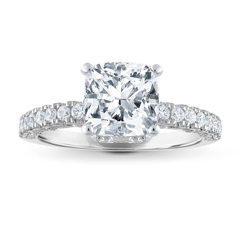 Main Image 3 of Previously Owned Vera Wang WISH Diamond Engagement Ring Setting 3/8 ct tw Round 14K White Gold