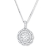 Thumbnail Image 1 of Previously Owned Diamond Necklace 1/2 ct tw Round-cut 10K White Gold