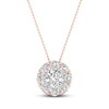 Thumbnail Image 1 of Previously Owned Diamond Pendant Necklace 1/2 ct tw Round 10K Rose Gold