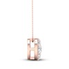 Thumbnail Image 3 of Previously Owned Diamond Pendant Necklace 1/2 ct tw Round 10K Rose Gold