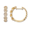 Thumbnail Image 1 of Previously Owned Circle Link Hoop Earrings 3/8 ct tw Diamonds 10K Yellow Gold