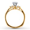 Thumbnail Image 2 of Previously Owned Diamond Engagement Ring Setting 3/4 ct tw Princess/Round 18K Yellow Gold