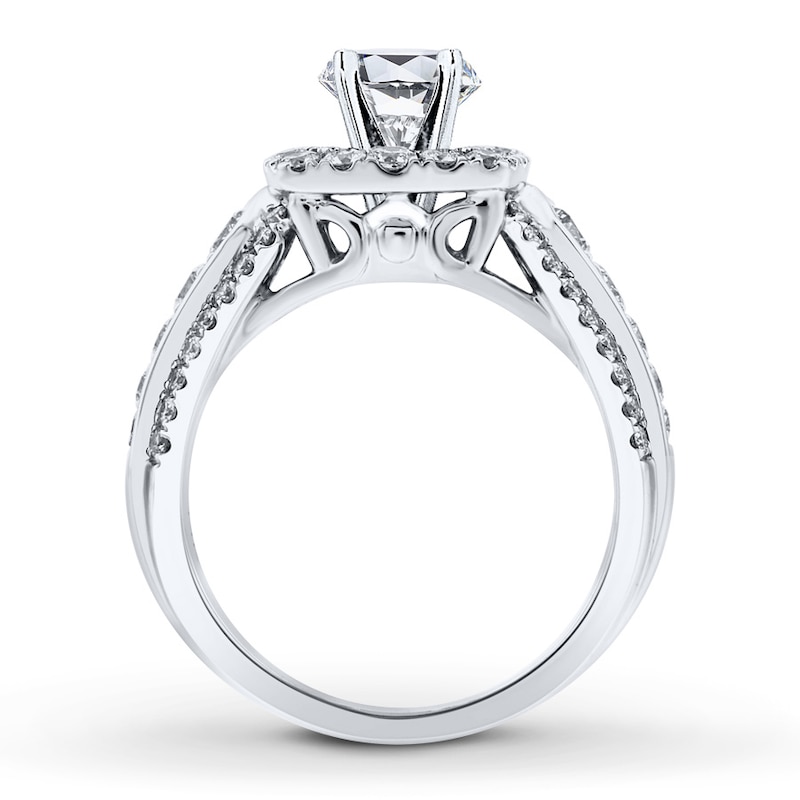 Main Image 2 of Previously Owned Diamond Engagement Ring Setting 1 1/8 ct tw Round 14K Gold