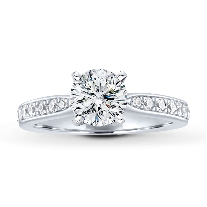 Main Image 3 of Previously Owned Vera Wang WISH Ring Setting 1/3 ct tw Diamonds 14K White Gold