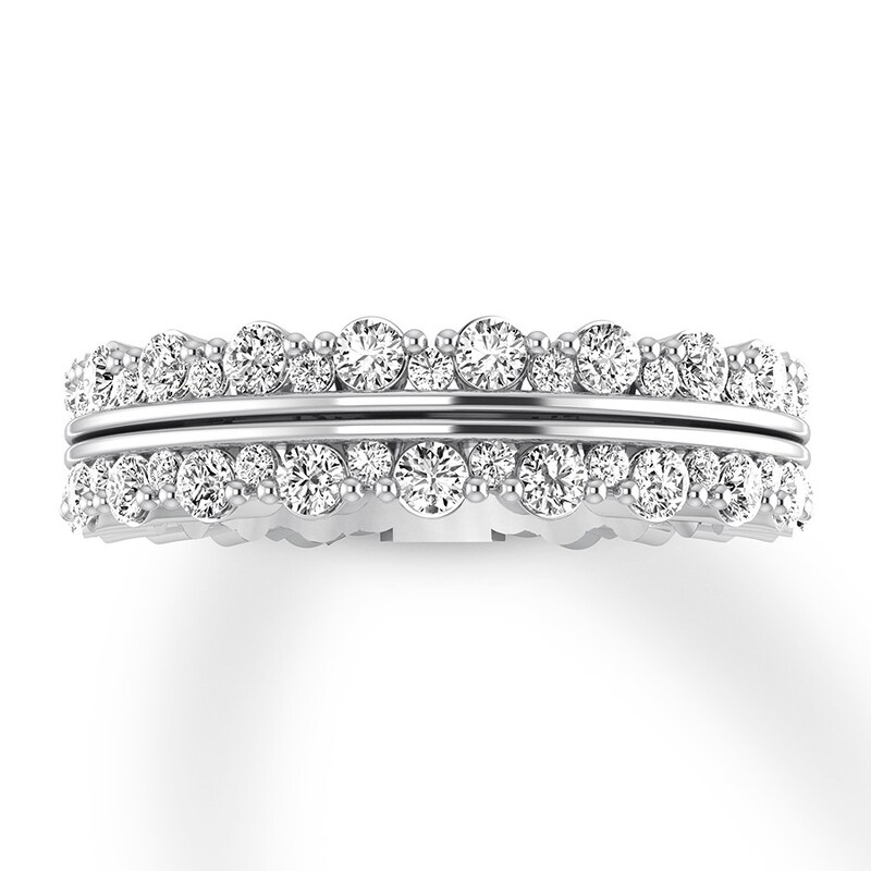 Main Image 1 of Previously Owned Diamond Anniversary Bands 3/4 ct tw Round-cut 14K White Gold