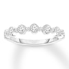 Thumbnail Image 1 of Previously Owned Diamond Stackable Ring 1/3 ct tw Bezel-set 10K White Gold