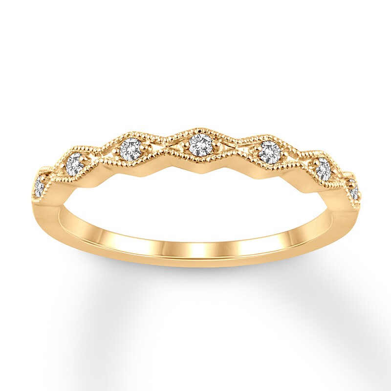 Main Image 1 of Previously Owned Diamond Stackable Ring 1/10 carat tw Round 10K Yellow Gold