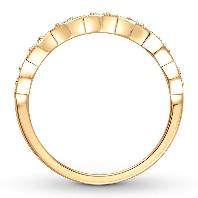 Main Image 2 of Previously Owned Diamond Stackable Ring 1/10 carat tw Round 10K Yellow Gold