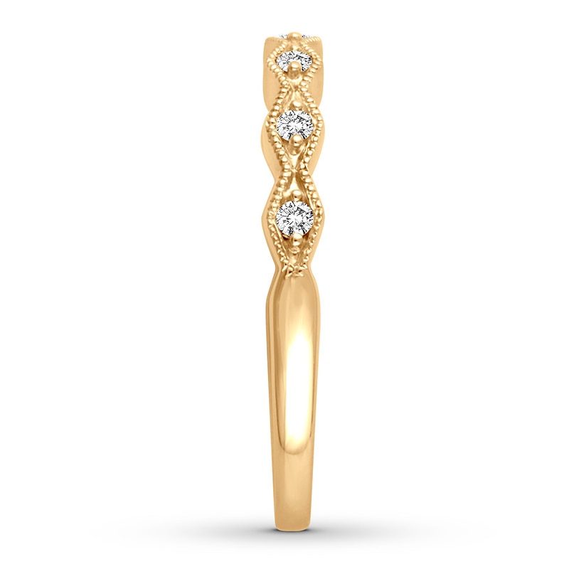 Main Image 3 of Previously Owned Diamond Stackable Ring 1/10 carat tw Round 10K Yellow Gold