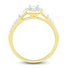 Thumbnail Image 3 of Previously Owned Diamond Ring 3/8 ct tw Round/Baguette 10K Yellow Gold