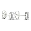 Thumbnail Image 4 of Previously Owned Diamond Stud Earrings 1/2 ct tw Round/Emerald 14K White Gold