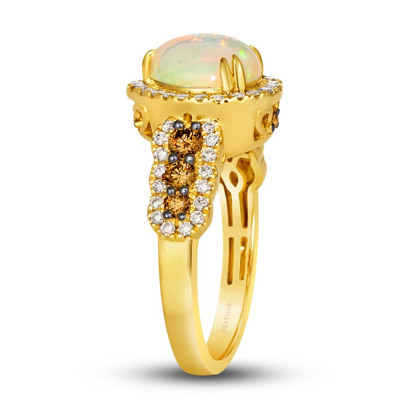 Main Image 4 of Previously Owned Le Vian Natural Opal Ring 3/4 ct tw Diamonds 14K Honey Gold