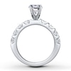 Thumbnail Image 2 of Previously Owned Colorless Diamond Ring Setting 1-1/2 carat tw 14K White Gold
