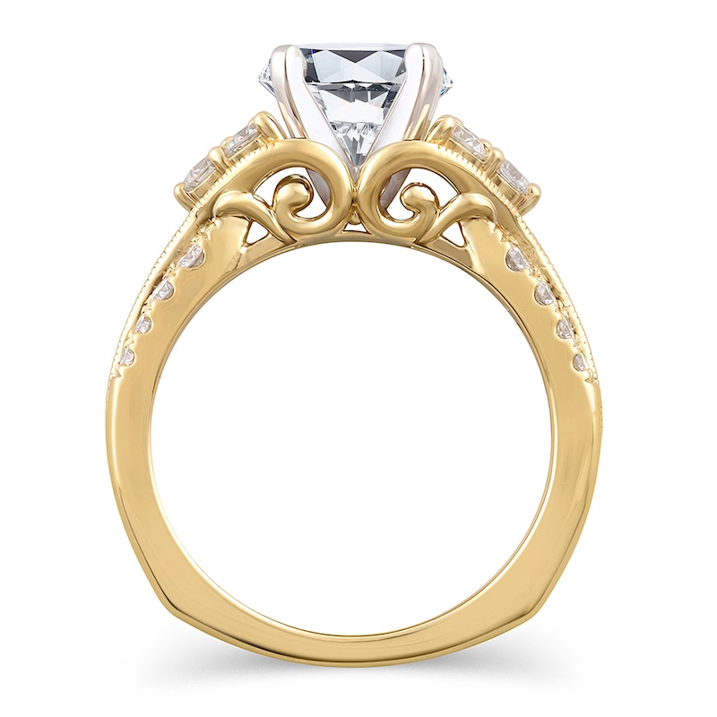 Main Image 2 of Previously Owned Hearts Desire Diamond Engagement Ring Setting 3/4 ct tw Round 18K Yellow Gold