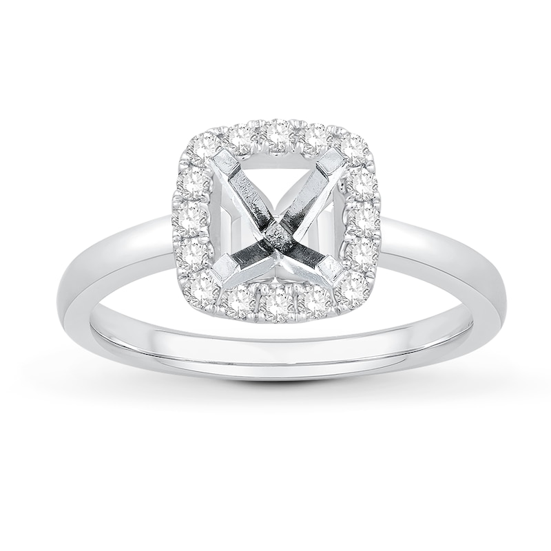 Main Image 1 of Previously Owned Diamond Engagement Ring Setting 1/4 ct tw Round Platinum