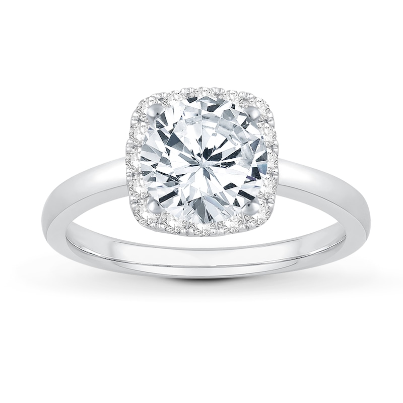 Main Image 3 of Previously Owned Diamond Engagement Ring Setting 1/4 ct tw Round Platinum