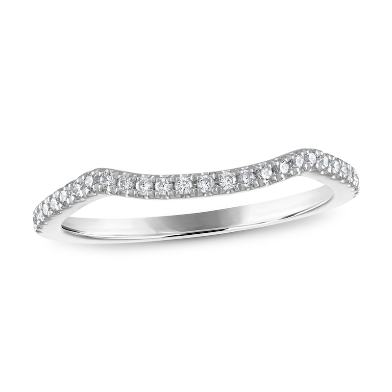 Main Image 1 of Previously Owned Diamond Wedding Band 1/6 ct tw Round 14K White Gold