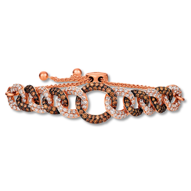 Main Image 1 of Previously Owned Le Vian Diamond Bolo Bracelet 3-3/8 ct tw 14K Strawberry Gold