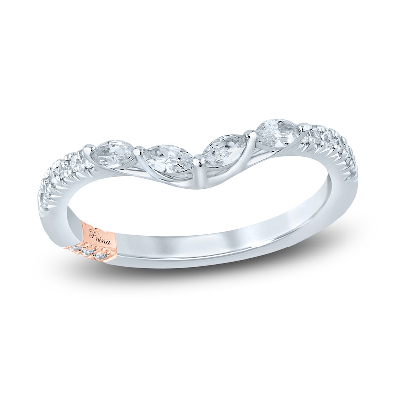 Main Image 1 of Previously Owned Pnina Tornai Diamond Wedding Band 1/3 ct tw Marquise/Round 14K White Gold