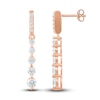 Thumbnail Image 2 of Previously Owned Diamond Dangle Earrings 1/2 ct tw Round 10K Rose Gold